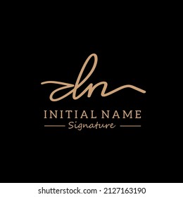 DN Initial letter handwriting and signature logo