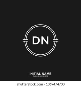 DN Initial logo letter with minimalist concept vector