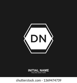 DN Initial logo letter with minimalist concept vector