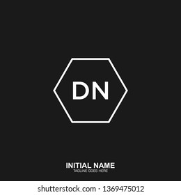 DN Initial logo letter with minimalist concept vector