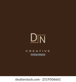 DN initial modern elegant letters logo.