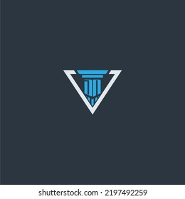 DN initial monogram for lawfirm logo ideas with creative polygon style design