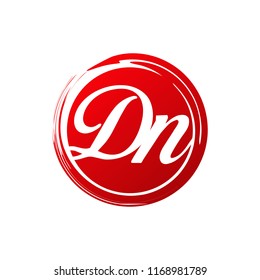 DN initial splash logo template vector
