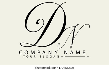 DN letter company initial logo vector template