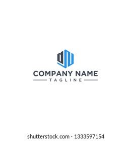 DN letter icon hexagon shape