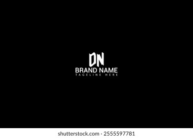 DN letter logo creative design. DN unique design. DN creative initials letter logo concept. DN letter logo design on black background