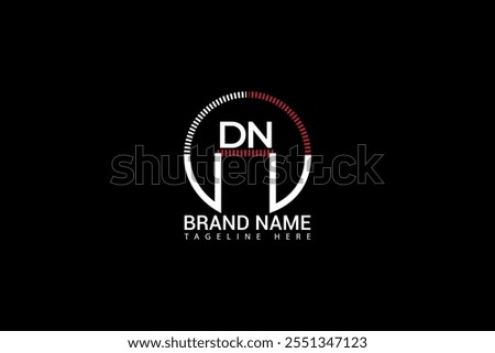 DN letter logo creative design. DN unique design. DN creative initials letter logo concept. DN letter logo design on black background.