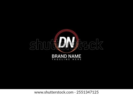 DN letter logo creative design. DN unique design. DN creative initials letter logo concept. DN letter logo design on black background.