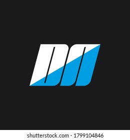 DN letter logo design on black background. DN creative initials letter logo concept. dn icon design. DN white and blue letter icon design on black background. D N