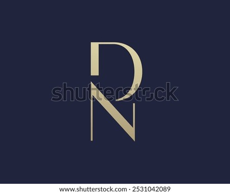 DN letter logo icon design. Classic style luxury initials monogram.