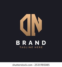 Design do logotipo DN. Logotipo DN moderno, mínimo, elegante e de luxo. Letra alfabética DN design de logotipo para a identidade comercial corporativa da marca.