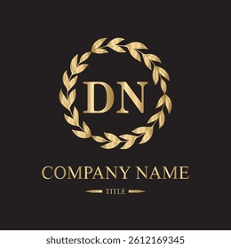  dn logo initial letter luxury royal logo. template symbol. modern golden luxury logo. abstract monogram vector letter mark brand fashion. icon  business monogram boutique font Clothing minimalist.