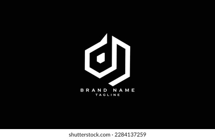 DN, ND, Abstract initial monogram letter alphabet logo design