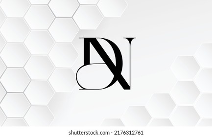 Monogramm des Logos DN, abstrakte ND