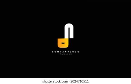 DN ND D AND N Abstract initial monogram letter alphabet logo design
