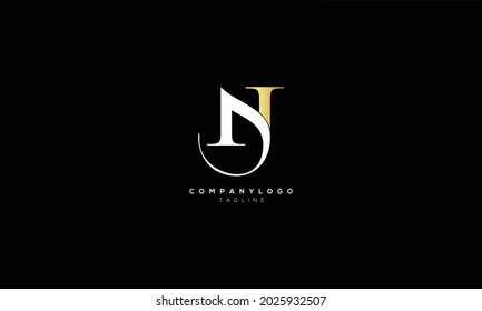 DN ND D AND N Abstract initial monogram letter alphabet logo design