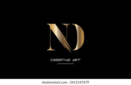 DN, ND, D, N abstract letters logo monogram
