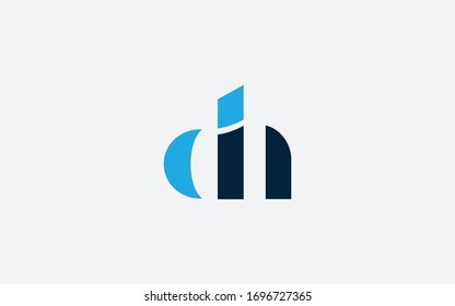 dn or nd and d or n Letter Initial Logo Design, Vector Template 