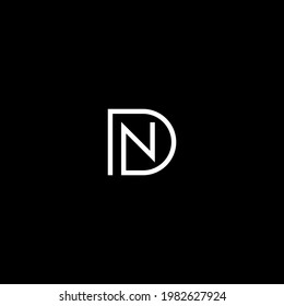 DN Letra inicial icono vectorial