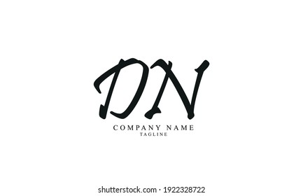 DN ND Letter Logo Design Template Vector