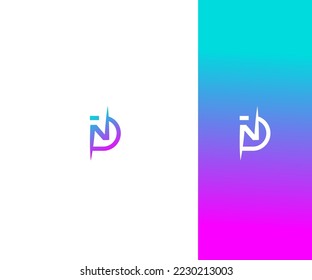DN, Letra ND Plantilla vectorial de logotipo Abstracto Símbolo de monograma . Usable para el deporte de negocios, la tecnología, la moda, el logotipo digital y creativo futuro
