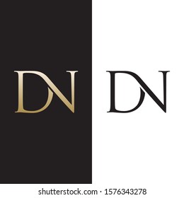 DN vector logo design icon luxury premium