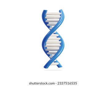 icono de ilustración dna 3d en fondo aislado