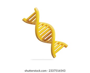 dna 3d illustration icon on isolated background