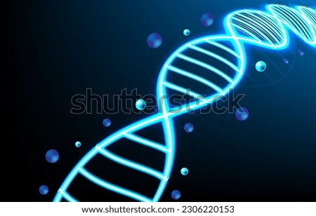 DNA 3D Polygona molecular structure particles and technology concept digital blue structure style EP.2.Elements Isolated vector illustration. and graphic technology  Science abstract  graphic design