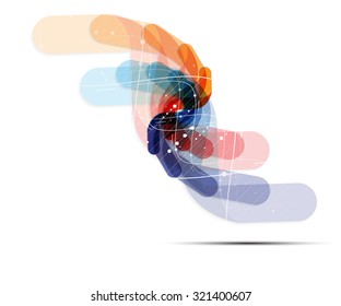 DNA Abstract background collection. Futuristic technology interface. Vector format