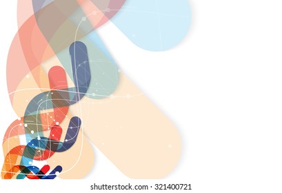 DNA Abstract Background Collection. Futuristic Technology Interface. Vector Format