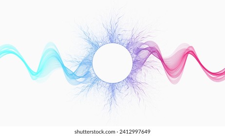 DNA Abstract Background with Deoxyribonucleic Acid Structure and Cell Molecules For Science Research and Gene genetic, Healthcare, and Medicine Design.
