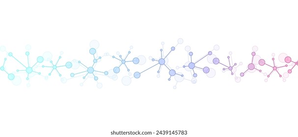 DNA Abstract Background with Deoxyribonucleic Acid Structure and Cell Molecules For Science Research and Gene genetic, Healthcare, and Medicine Design.