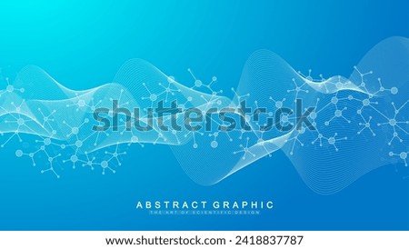 DNA Abstract Background with Deoxyribonucleic Acid Structure and Cell Molecules For Science Research and Gene genetic, Healthcare, and Medicine Design. Imagine de stoc © 