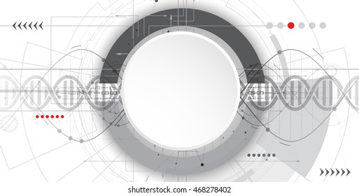 DNA Abstract background and element collection. Futuristic technology interface. Vector format