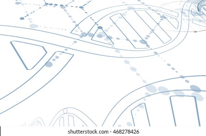 DNA Abstract background and element collection. Futuristic technology interface. Vector format