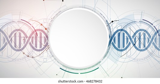 DNA Abstract background and element collection. Futuristic technology interface. Vector format