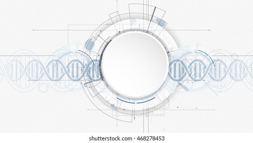 DNA Abstract background and element collection. Futuristic technology interface. Vector format