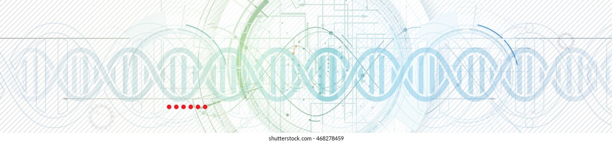 DNA Abstract background and element collection. Futuristic technology interface. Vector format