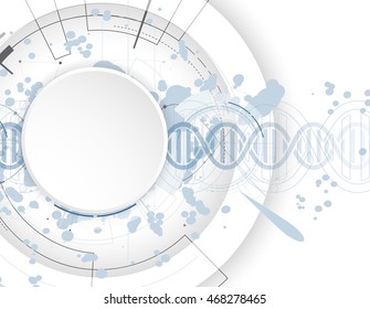 DNA Abstract background and element collection. Futuristic technology interface. Vector format