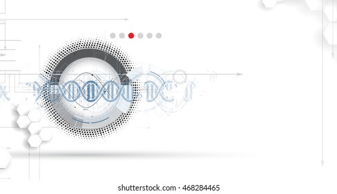 DNA Abstract background and element collection. Futuristic technology interface. Vector format