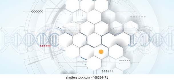 DNA Abstract background and element collection. Futuristic technology interface. Vector format