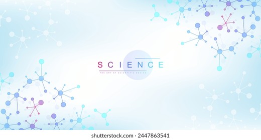 DNA Abstract Background Structure For Science Research and Gene genetic, Healthcare, and Medicine Design. Vector Illustration.