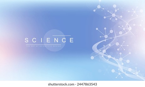 DNA Abstract Background Structure For Science Research and Gene genetic, Healthcare, and Medicine Design. Vector Illustration.