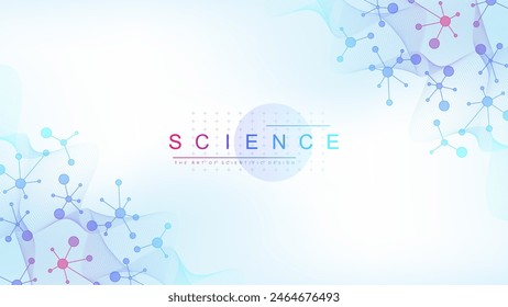 DNA Abstract Background Structure For Science Research and Gene genetic, Healthcare, and Medicine Design. Vector Illustration