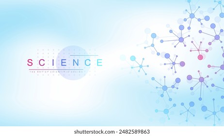 DNA Abstrakte Hintergrundstruktur für Wissenschaft Forschung und gengenetische, medizinische und medizinische Gestaltung. Vektorillustration.