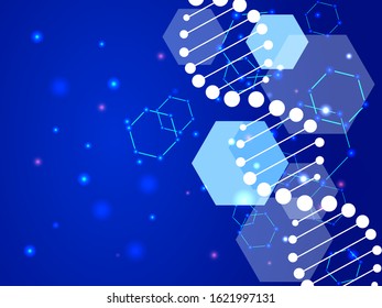 DNA abstract background. Vector stock illustration for poster