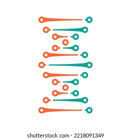 molécula de alambre en cadena de células abstractas de ADN, signo espiral helix. Estructura poligonal vectorial Código genético, biotecnología, célula genética química