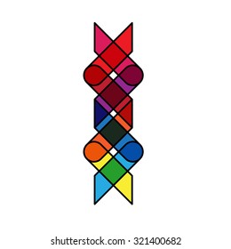 DNA Abstract icon and element collection. Futuristic technology interface. Vector format
