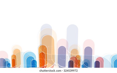 DNA Abstract icon and element collection. Futuristic technology interface. Vector format